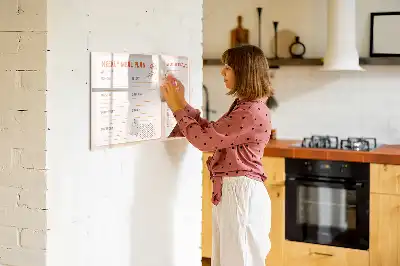 Schreib-Magnettafel im Retro-Design als Mahlzeitenplaner