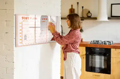 Wöchentlicher Mahlzeitenplaner als magnetische Schreibtafel