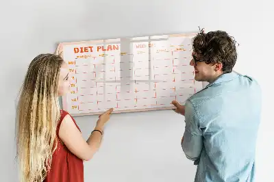 Wöchentlicher Mahlzeitenplaner als magnetische Schreibtafel