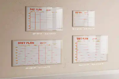 Wöchentlicher Mahlzeitenplaner als magnetische Schreibtafel