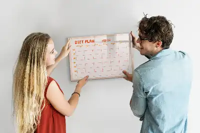 Wöchentlicher Mahlzeitenplaner als magnetische Schreibtafel