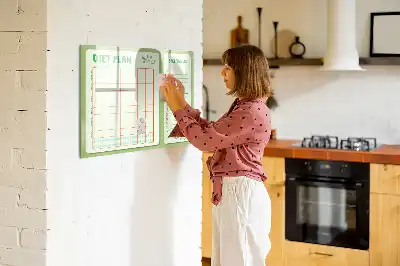 Beschreibbare Magnettafel für das Wochenmenü
