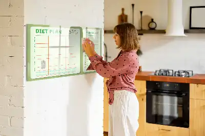 Beschreibbare Magnettafel für das Wochenmenü