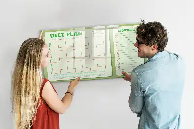 Beschreibbare Magnettafel für das Wochenmenü