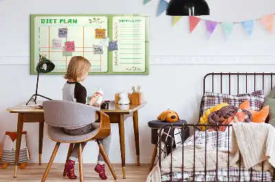 Beschreibbare Magnettafel für das Wochenmenü