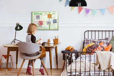 Beschreibbare Magnettafel für das Wochenmenü