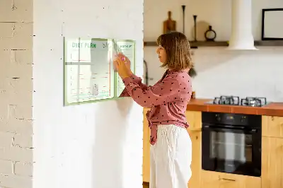 Beschreibbare Magnettafel für das Wochenmenü