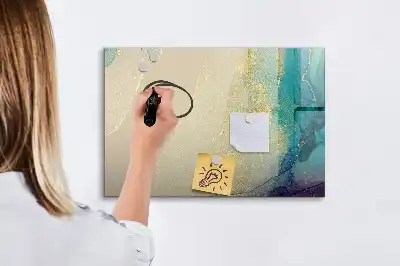 Beschreibbare Magnettafel in bunter Marmoroptik
