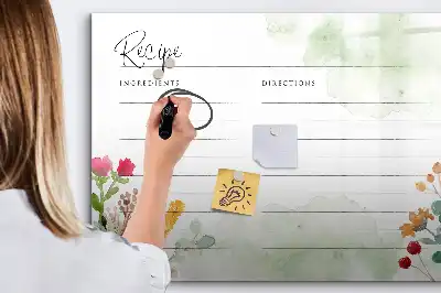 Schreib-Magnettafel für den Rezeptbereich