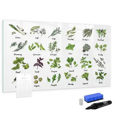 Schreib-Magnettafel mit dem Motiv Baumarten