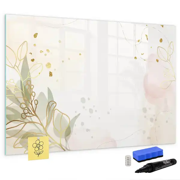 Beschreibbare Magnettafel mit Pastell-Abstraktion