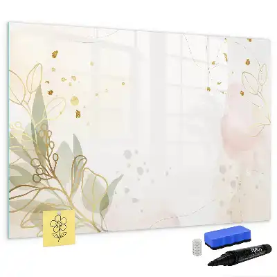 Beschreibbare Magnettafel mit Pastell-Abstraktion