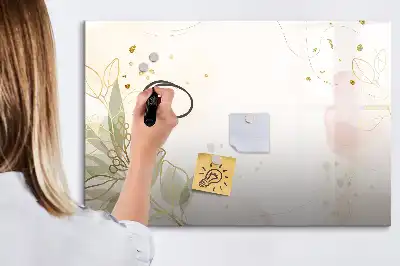 Beschreibbare Magnettafel mit Pastell-Abstraktion
