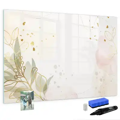 Beschreibbare Magnettafel mit Pastell-Abstraktion
