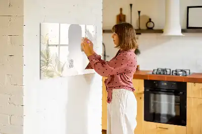 Beschreibbare Magnettafel mit Pastell-Abstraktion