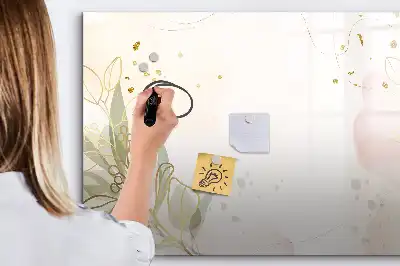 Beschreibbare Magnettafel mit Pastell-Abstraktion