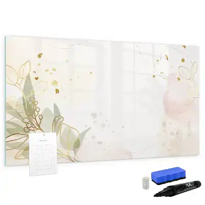 Beschreibbare Magnettafel mit Pastell-Abstraktion