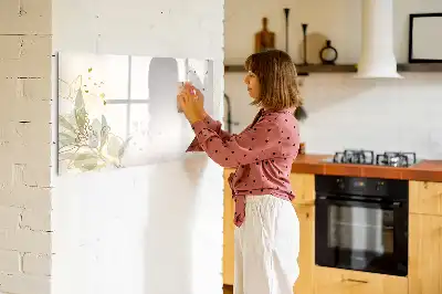 Beschreibbare Magnettafel mit Pastell-Abstraktion