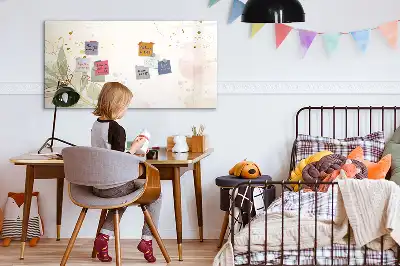Beschreibbare Magnettafel mit Pastell-Abstraktion