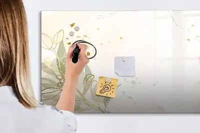 Beschreibbare Magnettafel mit Pastell-Abstraktion