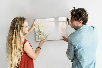 Beschreibbare Magnettafel mit Pastell-Abstraktion
