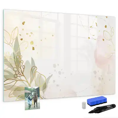 Beschreibbare Magnettafel mit Pastell-Abstraktion