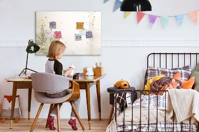 Beschreibbare Magnettafel mit Pastell-Abstraktion