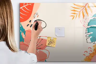Schreib-Magnettafel mit Hawaiipflanzen-Motiv