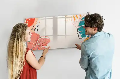 Schreib-Magnettafel mit Hawaiipflanzen-Motiv