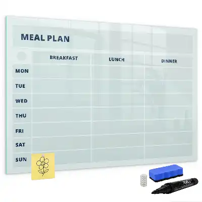 Beschreibbare Magnettafel in Pastell für den Mahlzeitenplan