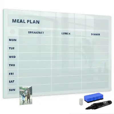 Beschreibbare Magnettafel in Pastell für den Mahlzeitenplan