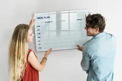 Beschreibbare Magnettafel in Pastell für den Mahlzeitenplan