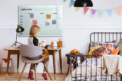 Beschreibbare Magnettafel in Pastell für den Mahlzeitenplan
