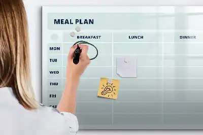 Beschreibbare Magnettafel in Pastell für den Mahlzeitenplan
