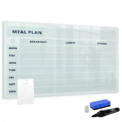 Beschreibbare Magnettafel in Pastell für den Mahlzeitenplan