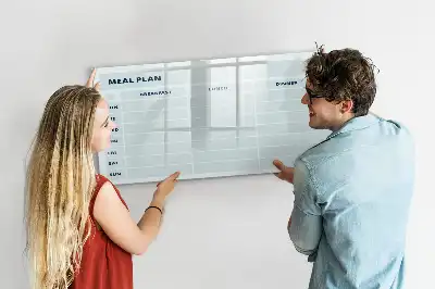 Beschreibbare Magnettafel in Pastell für den Mahlzeitenplan