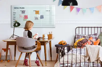 Beschreibbare Magnettafel in Pastell für den Mahlzeitenplan