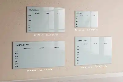 Beschreibbare Magnettafel in Pastell für den Mahlzeitenplan