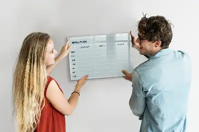Beschreibbare Magnettafel in Pastell für den Mahlzeitenplan