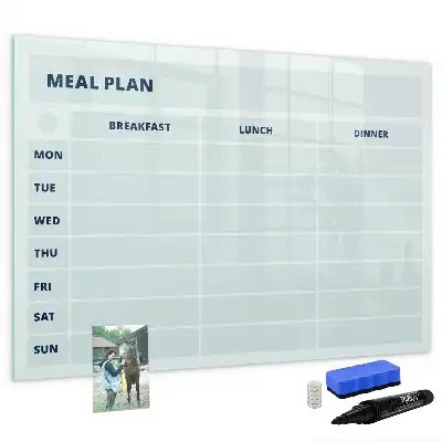 Beschreibbare Magnettafel in Pastell für den Mahlzeitenplan