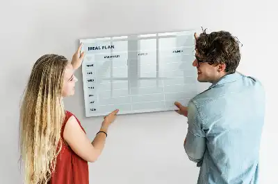 Beschreibbare Magnettafel in Pastell für den Mahlzeitenplan
