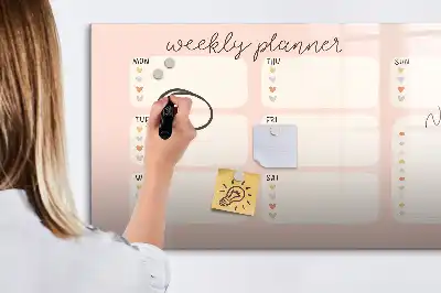Schreib-Magnettafel bezaubernder Wochenplaner