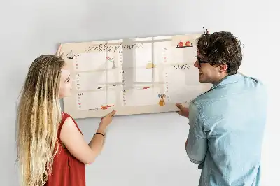 Wochenplaner als beschreibbare Magnettafel