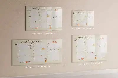 Wochenplaner als beschreibbare Magnettafel