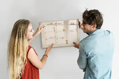 Wochenplaner als beschreibbare Magnettafel