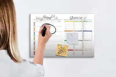Schreib-Magnettafel für das Wochenmenü