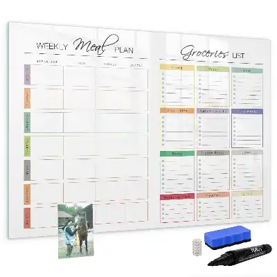 Schreib-Magnettafel für das Wochenmenü