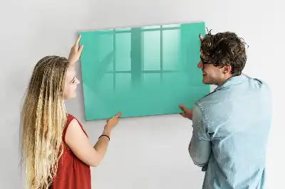 Beschreibbare Magnettafel in Türkis