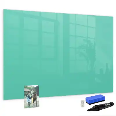 Beschreibbare Magnettafel in Türkis