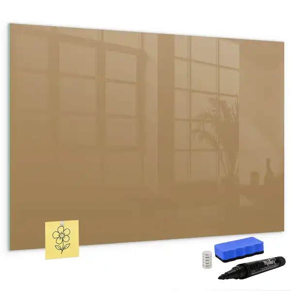 Schreib-Magnettafel in Dunkelbeige